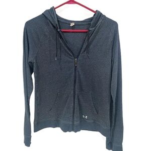 Under Armour Heat Gear Full Zip Hoodie Gray Women's Medium